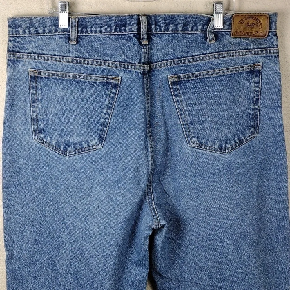 Cabela's Outdoor Gear Blue Medium Wash Five Pocket Zip Up Straight Leg Jean